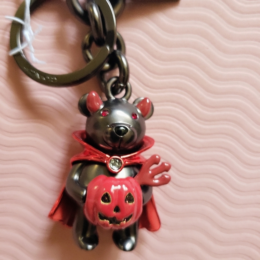 Coach Halloween Devil Bear Bag Charm NWT